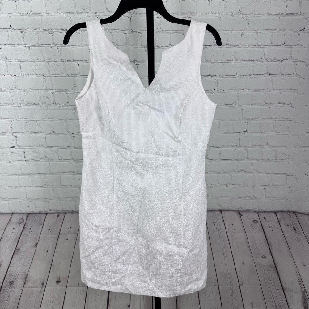 Lauren James “Avery” Seersucker White Classic Mini Dress Size Small